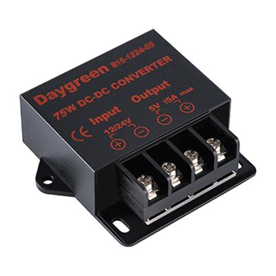 China Automotives 12V to 5V 15A 75W DC Converter Regulator Car Daygreen Step Down Reducer (24V to 5V 15AMP) for sale