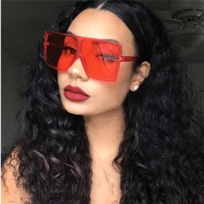 China Wholesale fashion sunglasses shape brand designer colorful custom women big square oversized sunglasses 2021 shades for sale