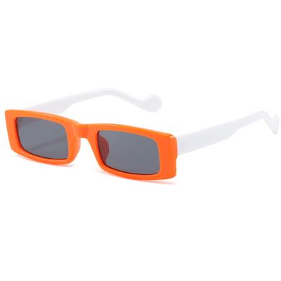 China Sunglasses for small plastic leopard rectangle mini sunglasses 2021 fashion women orange sunglasses retro small for sale