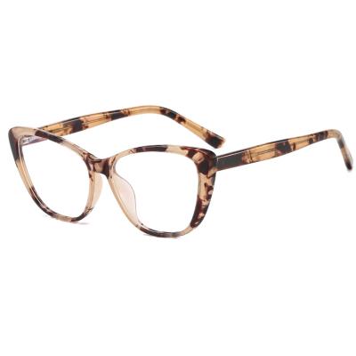 China Cat Eye TR90 Women Cat Eye Eyeglasses Optical Frames Spring Hinges Clear Glasses 2021 Glasses for sale