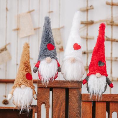 China 2021 new fashionable Christmas decorations like long plush hat Rudolph doll old man Christmas faceless gnome for sale