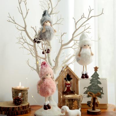 China New Fashionable Christmas Plush Christmas Tree Ornaments Christmas Angel Girl Hanging villus for Christmas Tree Decoration for sale