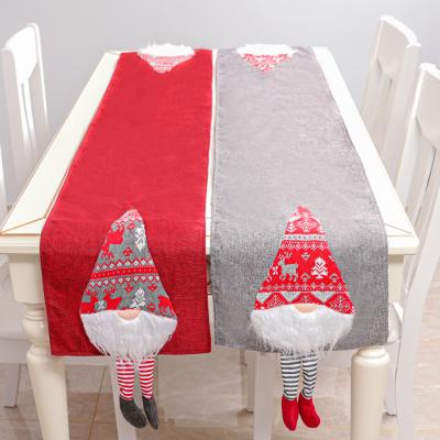 China Trendy Family Felt 3D Table Mat Place Mat Gnome Decoration Christmas Table Runner for sale