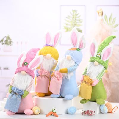 China 2021 Fashionable New Rabbit Plush Easter Gnome For Kids Gifts Doll Faceless Easter Decorations For Home Ornaments for sale