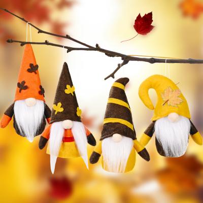 China Autumn New Decorations 2021 Holiday Harvest Festival Decorations Maple Pumpkin Leaf Faceless Doll Fall Decoration Mall Home Thanksgiving Gnome Pendant for sale