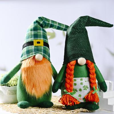 China St Patrick's Day St Patrick's Day Plush Elf Plush Sale Irish Gnome Trendy Decorations For Patrick's Day Table Ornament Green Tomte Home Decor for sale