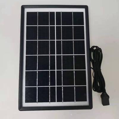 China Solar Panel 2W 3W 6W Solar Panel USB Solar Panel With Charging USB Cable 185*275*18mm for sale