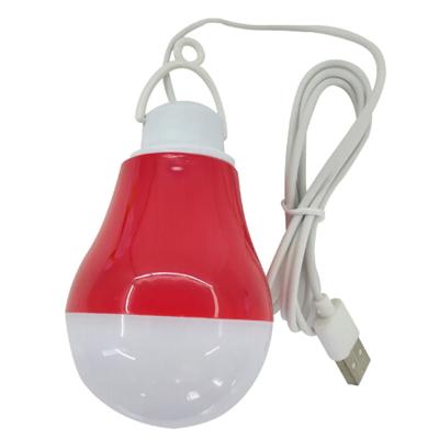 China New Warehouse Colorful PVC 5W USB Light Bulb Factory In China for sale