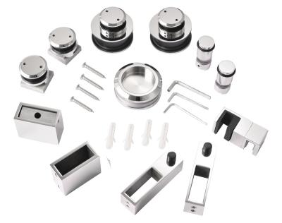 China Modern hot sale bathroom sliding glass door wheels set door hardware fitting glass roller for sale