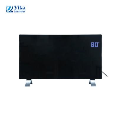 China Hotel 2000W Electric Free Touch Switch LED Panel Convector Glass Heater for sale