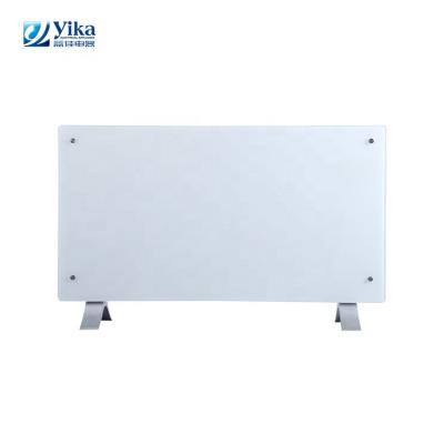 China Hot Sales 1000W/2000W Hotel Shape LED Display Smart Glass Panel Convector Heater for sale