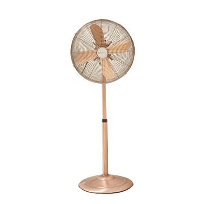 China Cheap Fan Plating Metal Body Price Bronze Color Blade 18 Inch Electric Fan Rack for sale