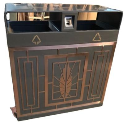 China Sustainable Street Commercial Recycle Outdoor Garbage Bin Rack Storage With Ashtray for sale