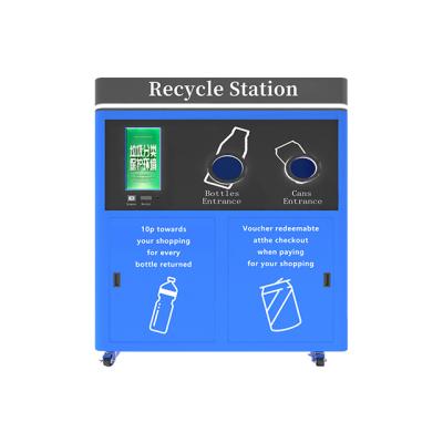 China Reusing RVM - reverse vending machine for plastic bottle and foil can reuse rewards L135 to reuse refund coin directly for sale