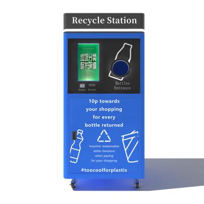 China Recycle RVM - Reverse Vending Machine Plastic Bottle And Aluminum Can Recycling Direct Refund Coin E-paypment Compactor for sale