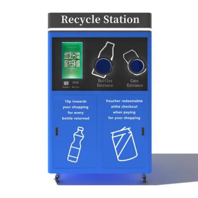 China Environmental Protection Recycling Smart Rewards Drink Bottle Recycling Machine Vending Machine RVM Compactor Printing Reverse Receipt E-paypment for sale