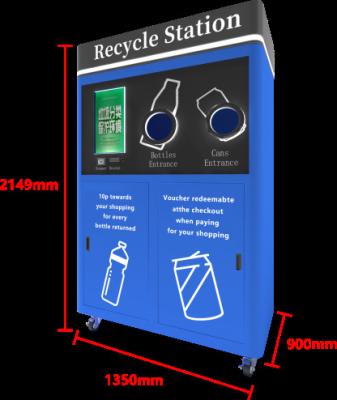 China Coin Refund Receipt Printing Vending Machine RVM Reverse E-paypment Compactor Rewards Direct To Recycle L135 for sale