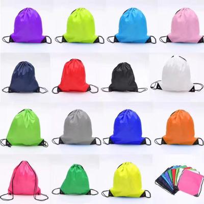 China Small MOQ small portable custom factory bag Runhui bag high quality polyester drawstring bag for sale