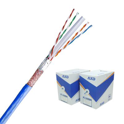 China Aluminun AXD copper clad/bare copper SFTP cat.6 factory 4 pair LAN cable/networking cable/communication cable for sale