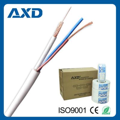 China Factory price best cctv cctv camera cable rg6 coaxial cable with 2 power cable for sale