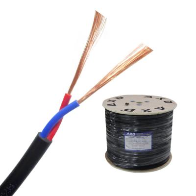 China Signel Control Low Voltage 2 Core 2.5mm2 RVV OFC Power Cable Black Jacket for sale