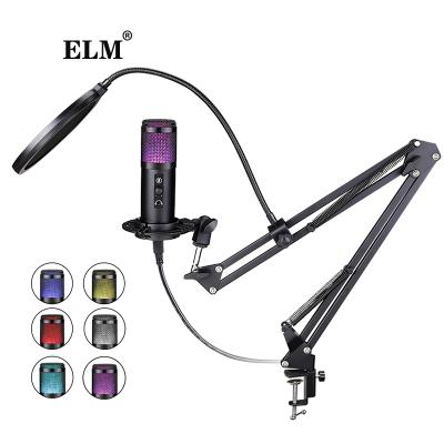 China Bm800 professional studio condenser RGB music recording youtube microphone set stand condenser microphone usb for sale