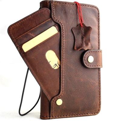 China 2021 RFID Amazon New Arrivals 3 In 1 Crazy Horse Premium Leather Card Holder Iphone 12 Pro Max Phone Case Wallet For Men for sale