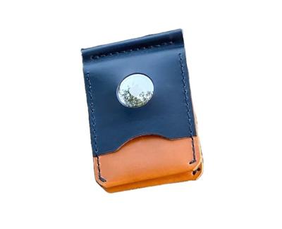 China 2021 Custom GENUINE LEATHER Apple Airtag Holders Creditcard Holder Card Holder and Air Tags Apple Tag] EDC Wallet for sale