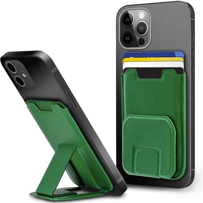 China Brand Phone Wallet Case Shockproof Luxury Card Holder with Built-in Magnet Strength Phone Increased Magnetic Card Holder for sale