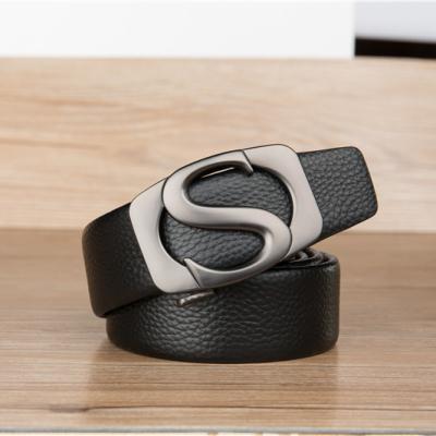 China Q6133-1 2021 Brand Designer Faux Leather Belt Alloy Buckle Dress Belt For Men for sale