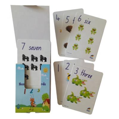 China Eco-Friend Customized A6 Size Deluxe Cardboard Cardboard Number 1-20 Kids Study Memory Card for sale