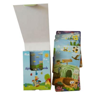 China Customized A6 Size Cardboard Cardboard Alphabet Flash Cards Memory Parami Adult Game Cards for sale