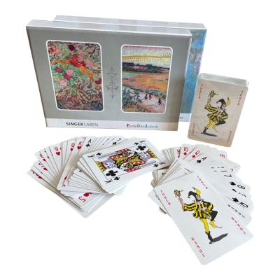 China Custom Printing Double Deck Paper High Quality Game With 54 Trading Card Game Deck Box Box Poker Cards for sale