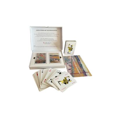 China Customized Logo Full Color Printing Waterproof 54 Hard Card Plastic PVC Paper Game Card PCs Card Magic Deck Double With Box Printing for sale