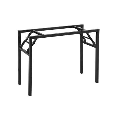 China Customized Cheap Modern Folding Hotel Table Base Iron Metal Dining Table Black Paint Legs From China Factory for sale