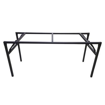 China Best Foldable Selling Universal Modern Simple Folding Meeting Room Office Table Frame Black Power Metal Coating Metal Dining Table Steel Legs for sale