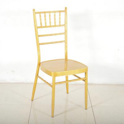 China Best Modern Amazon Hot Sale Wester Stackable Hotel Used Dining Chair Gold Powder Coated Iron Metal Restaurant Banquet Chairs For Sale for sale