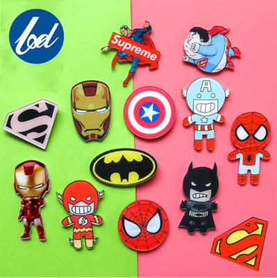 China Factory Supply 3D Different Marvel Heroes Badge Pin Custom Hard Metal Badge Enamel Pin Badge for sale