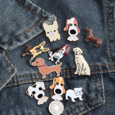 China Cheap Fashion Cartoon Brooch Enamel Lapel Pin Europe Metal Enamel Pins Animal Custom Pin Badge OEM for sale