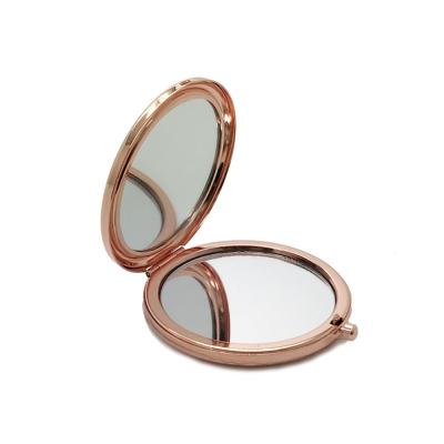 China Wholesale high quality double sided metal contract mirror with logo mini makeup mirror for sale