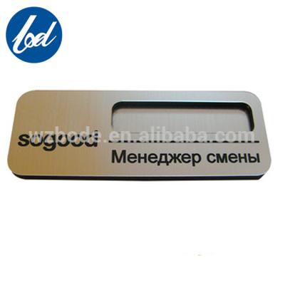 China Customized 2020 3D Metal Office Metal Name Badge Tag for sale