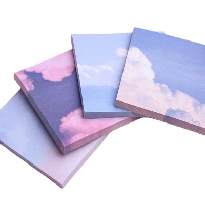 China Printed Landscape Painting Notebook Student Sticky Note Memo Message Book Hot Selling Custom It Post Stationery Pads Notes Stickers for sale