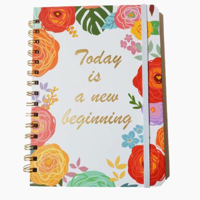 China Soft Cover Office School Writing 365 Wholesale Custom A5 Spiral Journal Planner Paper Cover Hardcover Book Notebook for sale