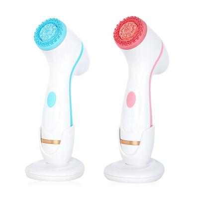 China Facial Brush Waterproof Electric Facial Exfoliation Cleansing Device Silicone Deep Cleansing Soft Exfoliating Rubbing Massager Tool Kit for sale