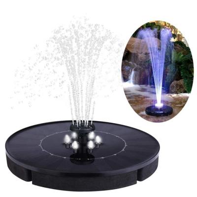 China 2022 New Garden Fountain 3W Solar Pump Outdoor Floating Solar Fountain Set With Multicolor Optional Breathable Battery Night Light for sale