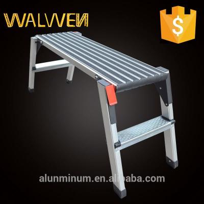 China Folding Ladders Washing car stool work platform aluminum folding adjustable platform ladder for sale