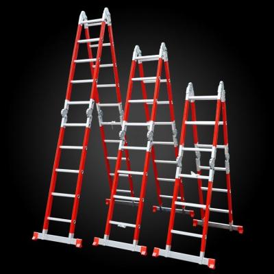 China Folding Ladders More power hinges joints aluminium multi-purpose Ladder with big hinge for sale