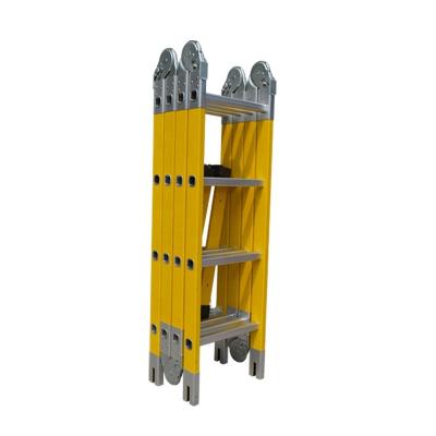 China Folding Ladders Hot Sale Red Yellow Orange color Fiberglass insulation multi-purpose Multifunction ladder hinge for sale