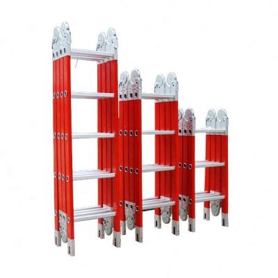 China Folding Ladders Factory Hot Product big hinge fiberglass multipurpose ladder for sale