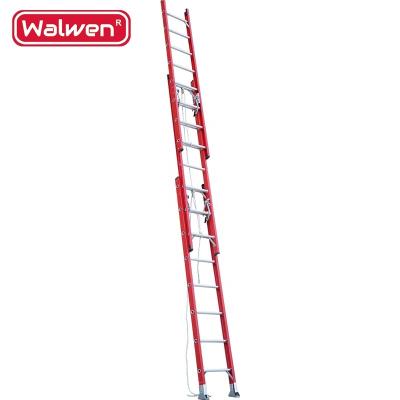 China Folding Ladders Good Quality with Reasonable Price Fiberglass Triple Extension Ladder for sale